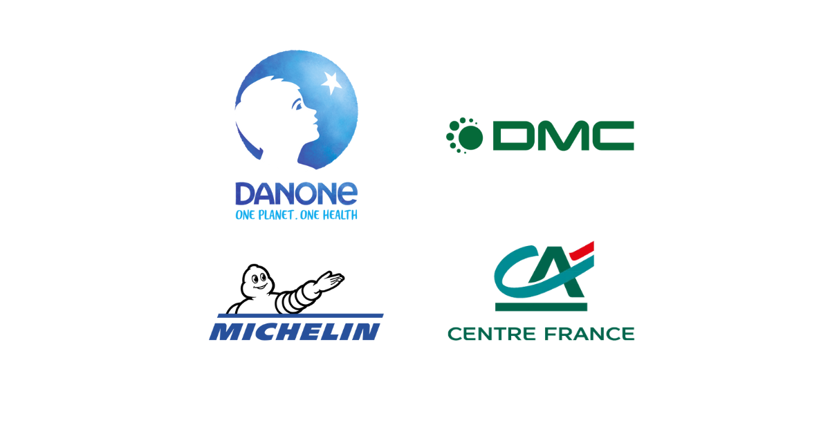 PR - Danone, DMC, Michelin and Crédit Agricole Centre France join forces to create a cutting-edge biotechnology platform square white background
