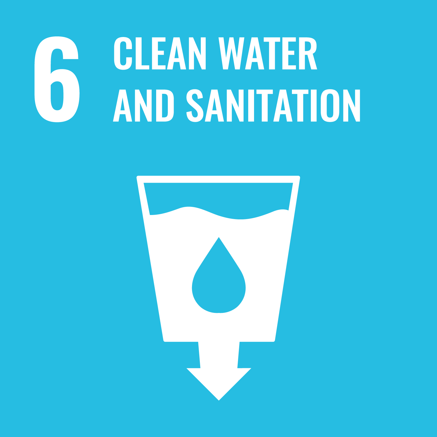 UN Sustainability Goals 6 icon